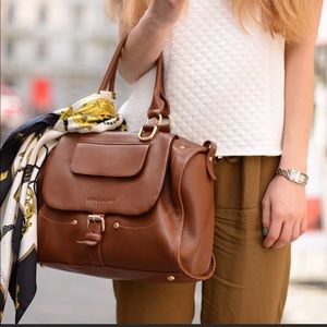 NWOT Longchamp Balzane leather top handle calf